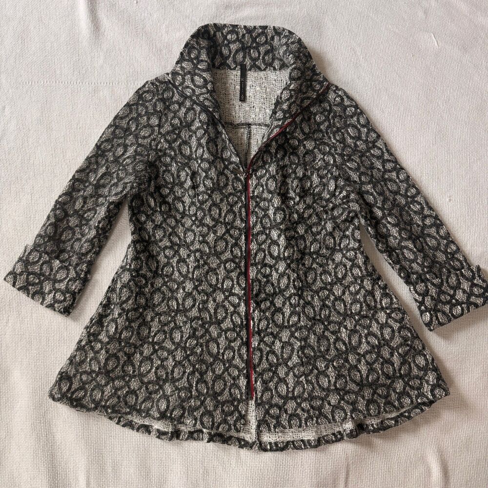 Vintage IC by Connie K Multi-Texture Zip-Up Jacket (Style 1905J)